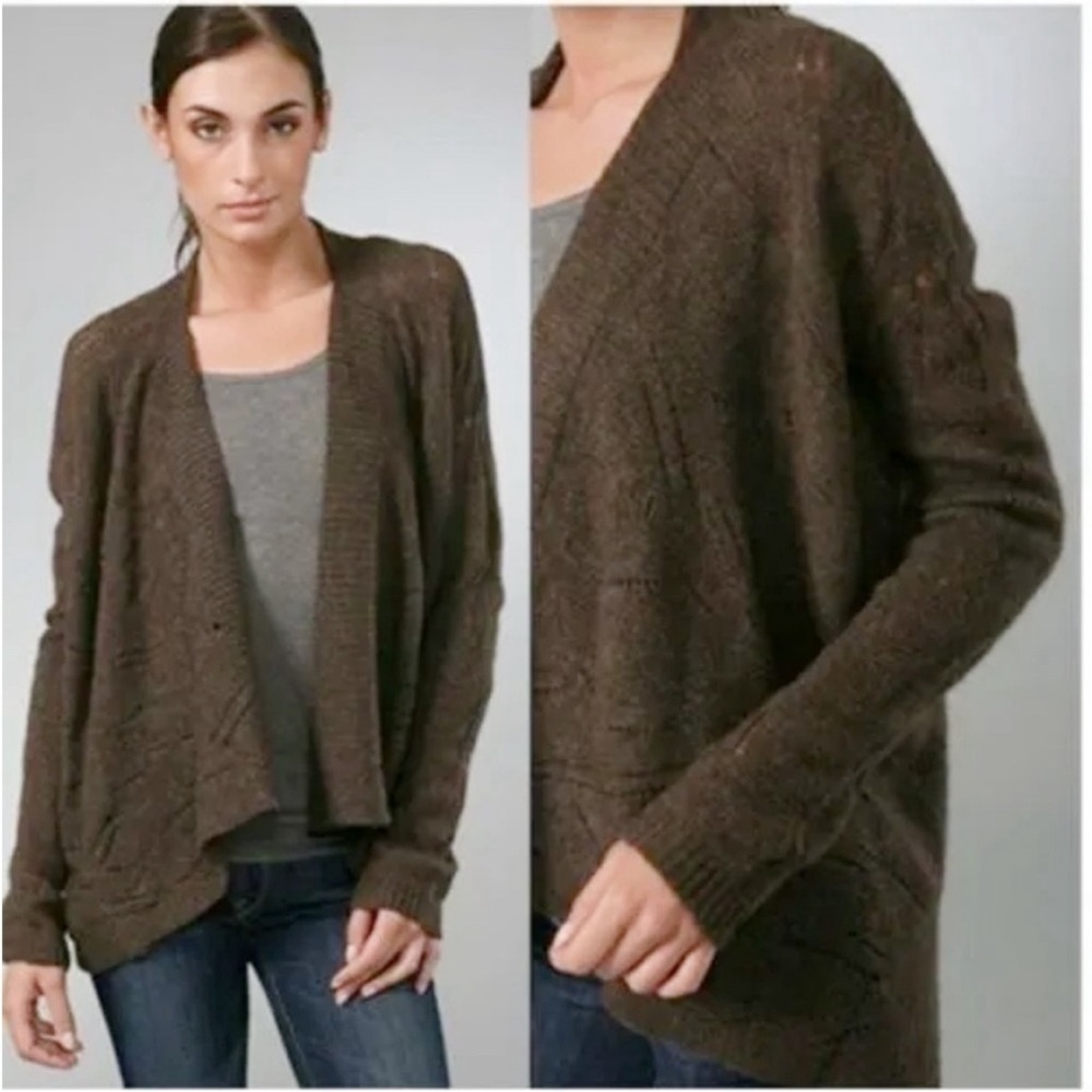 Vince Drop Needle Shrug Yak Wool Cardigan Sweater